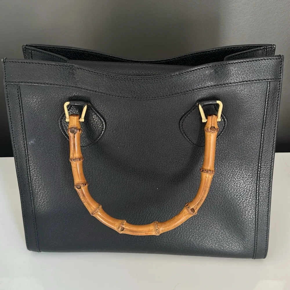 Gucci Black Tote with Bamboo Handles - Picture 5 of 13